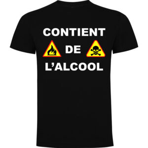 T-shirt Contient de l&rsquo;alcool